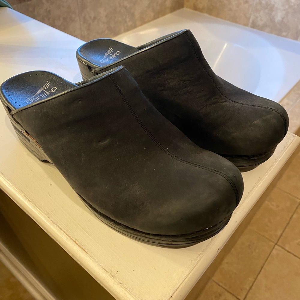 Dansko Leather Professional Mules Black US8 EURO38